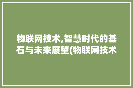 物联网技术,智慧时代的基石与未来展望(物联网技术有哪些) 教育法律