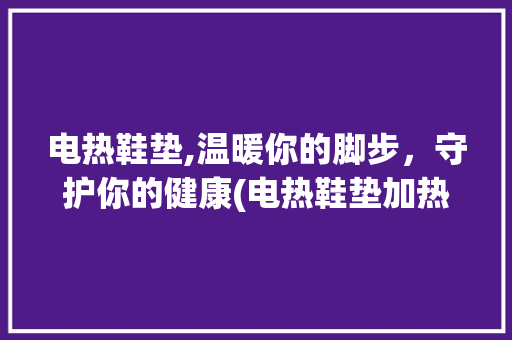 电热鞋垫,温暖你的脚步，守护你的健康(电热鞋垫加热鞋垫) 旅游攻略