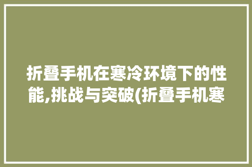 折叠手机在寒冷环境下的性能,挑战与突破(折叠手机寒冷) 健康母婴