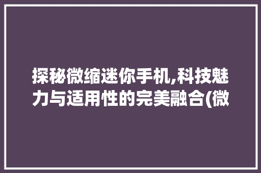 探秘微缩迷你手机,科技魅力与适用性的完美融合(微缩迷你手机) 旅游攻略