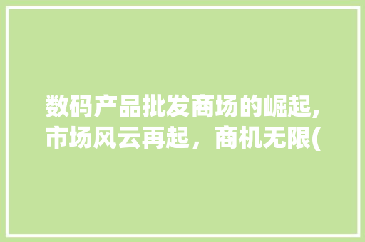 数码产品批发商场的崛起,市场风云再起，商机无限(数码产品批发商场) 汽车常识