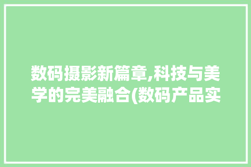 数码摄影新篇章,科技与美学的完美融合(数码产品实拍图片) 美食菜谱