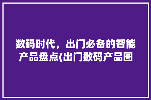 数码时代，出门必备的智能产品盘点(出门数码产品图片) 手机电脑