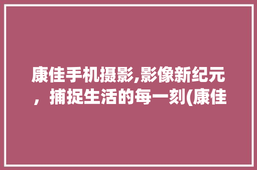 康佳手机摄影,影像新纪元，捕捉生活的每一刻(康佳手机摄影)
