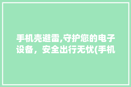 手机壳避雷,守护您的电子设备，安全出行无忧(手机壳避雷 ) 美食菜谱