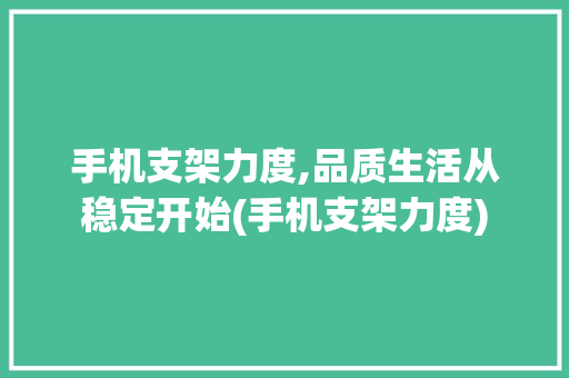 手机支架力度,品质生活从稳定开始(手机支架力度) 手机电脑