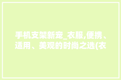 手机支架新宠_衣服,便携、适用、美观的时尚之选(衣服手机支架) 汽车常识