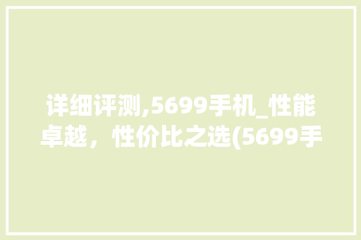 详细评测,5699手机_性能卓越，性价比之选(5699手机)