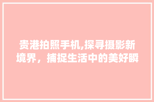 贵港拍照手机,探寻摄影新境界，捕捉生活中的美好瞬间(贵港拍照手机)