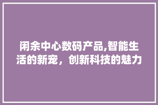 闲余中心数码产品,智能生活的新宠，创新科技的魅力(闲余中心数码产品)