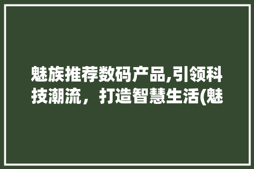 魅族推荐数码产品,引领科技潮流，打造智慧生活(魅族推荐数码产品)