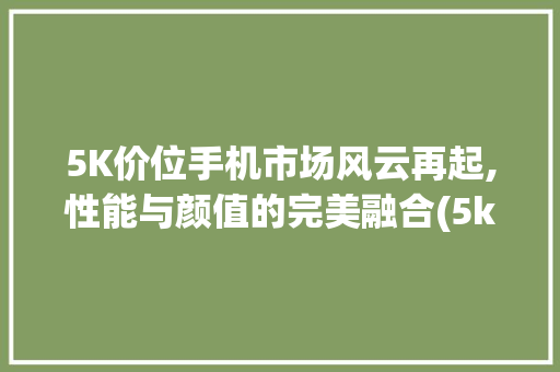 5K价位手机市场风云再起,性能与颜值的完美融合(5k价位手机)