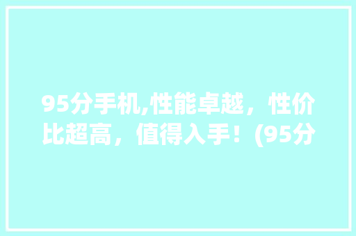 95分手机,性能卓越，性价比超高，值得入手！(95分买手机) 手机电脑