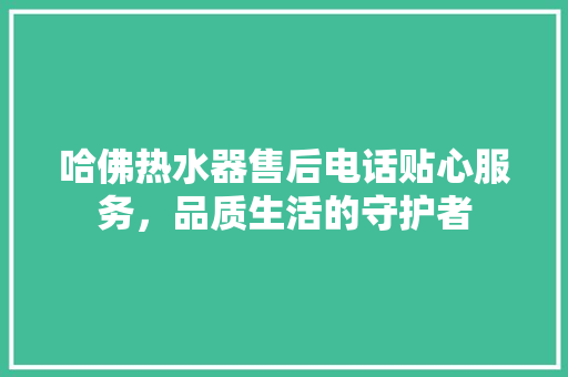 哈佛热水器售后电话贴心服务，品质生活的守护者 汽车常识