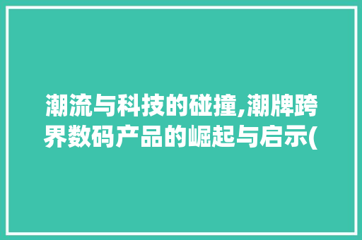 潮流与科技的碰撞,潮牌跨界数码产品的崛起与启示(潮牌跨界数码产品)