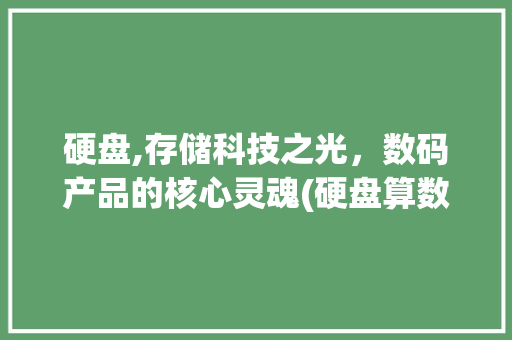 硬盘,存储科技之光，数码产品的核心灵魂(硬盘算数码产品嘛) 教育法律