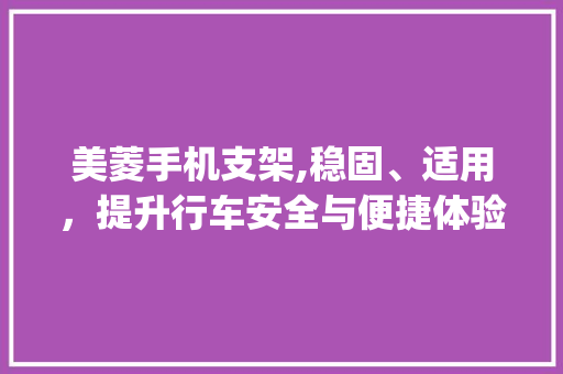 美菱手机支架,稳固、适用，提升行车安全与便捷体验(美菱手机支架) 教育法律