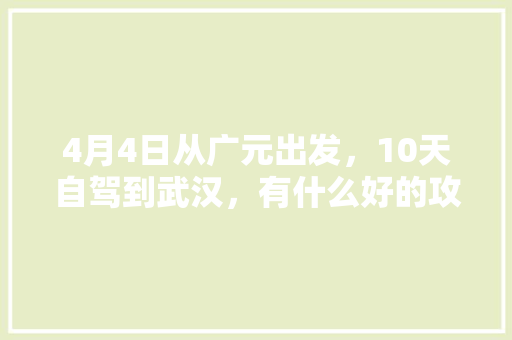 4月4日从广元出发，10天自驾到武汉，有什么好的攻略可以推荐「汉阳去云南旅游攻略路线」 4月4日从广元出发，10天自驾到武汉，有什么好的攻略可以推荐「汉阳去云南旅游攻略路线」 汽车常识