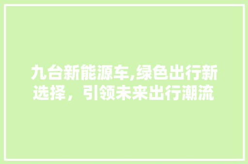 九台新能源车,绿色出行新选择，引领未来出行潮流