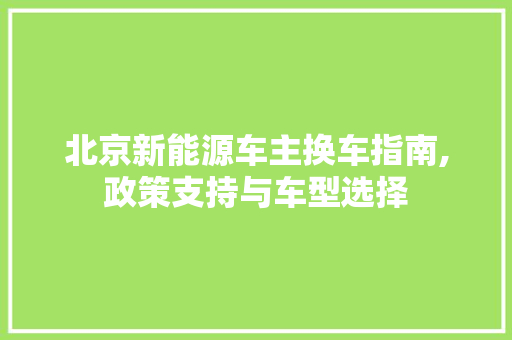 北京新能源车主换车指南,政策支持与车型选择 汽车常识