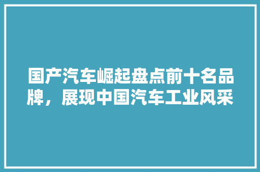 国产汽车崛起盘点前十名品牌，展现中国汽车工业风采