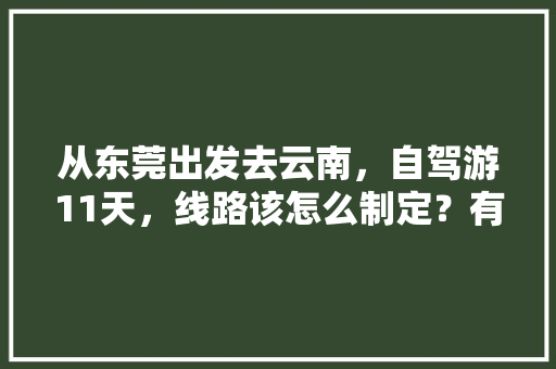 从东莞出发去云南，自驾游11天，线路该怎么制定？有哪些攻略呢「云南旅游富宁攻略路线图」 从东莞出发去云南，自驾游11天，线路该怎么制定？有哪些攻略呢「云南旅游富宁攻略路线图」 汽车常识