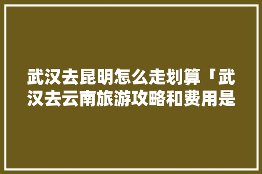 武汉去昆明怎么走划算「武汉去云南旅游攻略和费用是多少」 武汉去昆明怎么走划算「武汉去云南旅游攻略和费用是多少」 旅游攻略