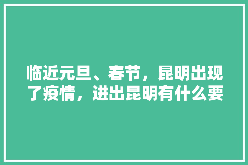 临近元旦、春节，昆明出现了疫情，进出昆明有什么要求「七日游云南旅游攻略路线图」 临近元旦、春节，昆明出现了疫情，进出昆明有什么要求「七日游云南旅游攻略路线图」 手机电脑