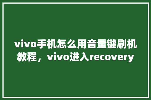vivo手机怎么用音量键刷机教程，vivo进入recovery模式音量键坏了。 vivo手机怎么用音量键刷机教程，vivo进入recovery模式音量键坏了。 手机电脑