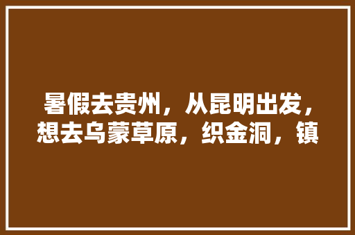 暑假去贵州，从昆明出发，想去乌蒙草原，织金洞，镇远古镇，梵净山，路线怎么安排「暑假云南旅游路线攻略图」 暑假去贵州，从昆明出发，想去乌蒙草原，织金洞，镇远古镇，梵净山，路线怎么安排「暑假云南旅游路线攻略图」 手机电脑