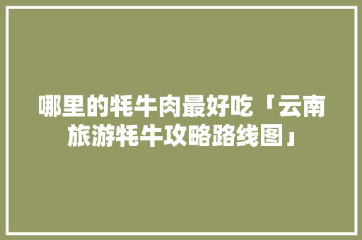哪里的牦牛肉最好吃「云南旅游牦牛攻略路线图」 哪里的牦牛肉最好吃「云南旅游牦牛攻略路线图」 旅游攻略