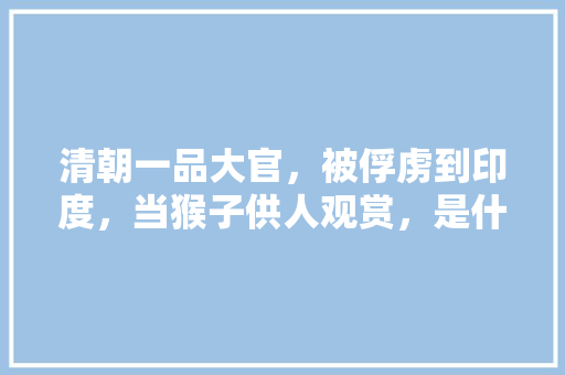 清朝一品大官，被俘虏到印度，当猴子供人观赏，是什么情况「虎门去云南旅游攻略图文大全」 清朝一品大官，被俘虏到印度，当猴子供人观赏，是什么情况「虎门去云南旅游攻略图文大全」 手机电脑