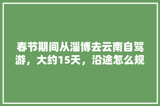 春节期间从淄博去云南自驾游，大约15天，沿途怎么规划「云南旅游四天行程攻略图」 春节期间从淄博去云南自驾游，大约15天，沿途怎么规划「云南旅游四天行程攻略图」 手机电脑