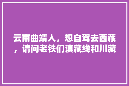 云南曲靖人，想自驾去西藏，请问老铁们滇藏线和川藏线哪条更好走「云南旅游攻略曲靖自驾游」 云南曲靖人，想自驾去西藏，请问老铁们滇藏线和川藏线哪条更好走「云南旅游攻略曲靖自驾游」 旅游攻略