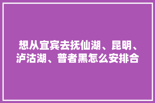 想从宜宾去抚仙湖、昆明、泸沽湖、普者黑怎么安排合理呢「宜宾云南自驾游攻略」 想从宜宾去抚仙湖、昆明、泸沽湖、普者黑怎么安排合理呢「宜宾云南自驾游攻略」 教育法律