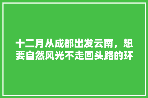 十二月从成都出发云南，想要自然风光不走回头路的环线，时间一个月，求推荐路线「广西来宾到云南旅游攻略路线」 十二月从成都出发云南，想要自然风光不走回头路的环线，时间一个月，求推荐路线「广西来宾到云南旅游攻略路线」 旅游攻略